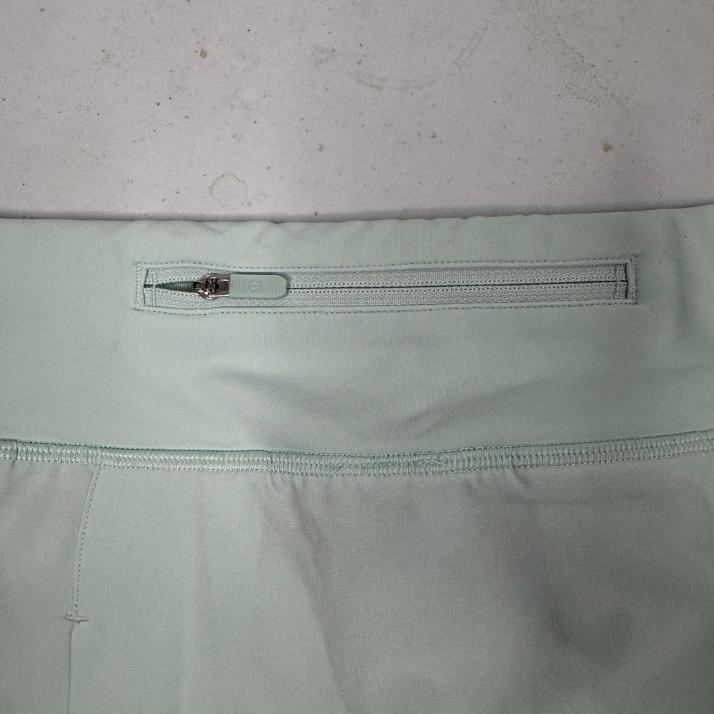 Lululemon Pace Rival Mint Green Pleated Athletic Tennis Skirt with‎ Shorts Sz 10 - Picture 7 of 9
